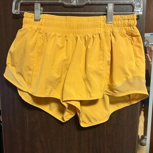 Women’s Yellow Athletic Layered Shorts